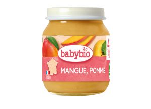 BABYBIO БИО  Плодово пюре - Ябълка и Манго (6+ месеца) - 130гр.