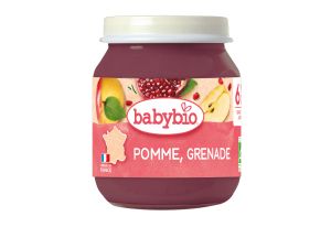 BABYBIO БИО Плодово пюре - Ябълка и Нар (6+ месеца) - 130гр.