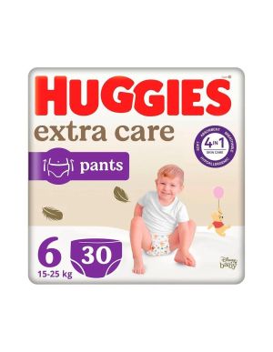 HUGGIES Бебешки пелени ГАЩИЧКИ Extra Care 6/ 15-25кг./ 30бр.