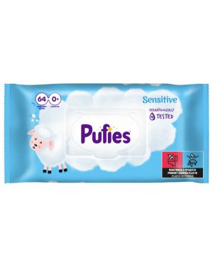 PUFIES МОКРИ КЪРПИ  Sensitive  за чувствителна кожа x 64 бр.