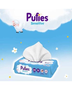 PUFIES МОКРИ КЪРПИ  Sensitive  за чувствителна кожа x 64 бр.