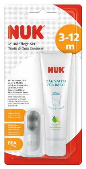 NUK Комплект за почистване на бебешки венци и зъбки 256.396