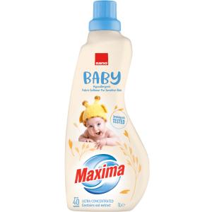 SANO MAXIMA Омекотител Baby Hypoallergenic, 1 литър, 40 пранета