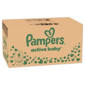  PAMPERS ACTIVE BABY Пелени 6-Extra (13-18 кг) 128бр.КАШОН